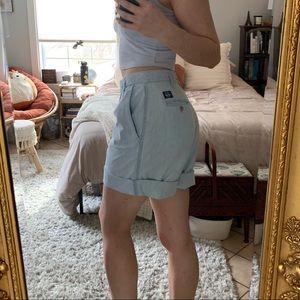 Vintage Levi’s Dockers faded blue pleated wide-leg shorts